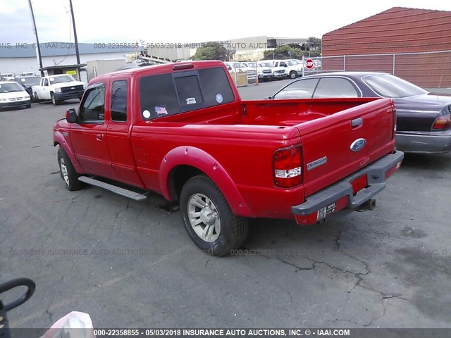 1FTYR14U98PA40155 - 2008 FORD RANGER SUPER CAB RED photo 3