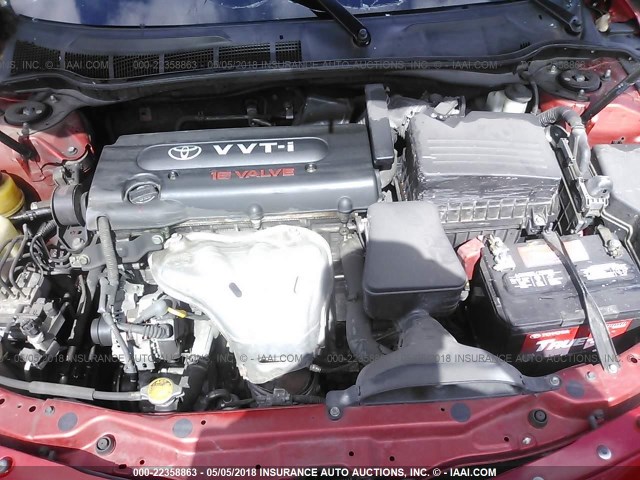 4T1BE46K49U404415 - 2009 TOYOTA CAMRY SE/LE/XLE 红色 照片 10