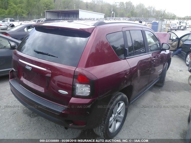 1C4NJDEB7GD759462 - 2016 JEEP COMPASS LATITUDE 红色 照片 4