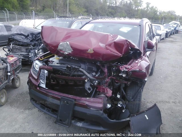 1C4NJDEB7GD759462 - 2016 JEEP COMPASS LATITUDE 红色 照片 6