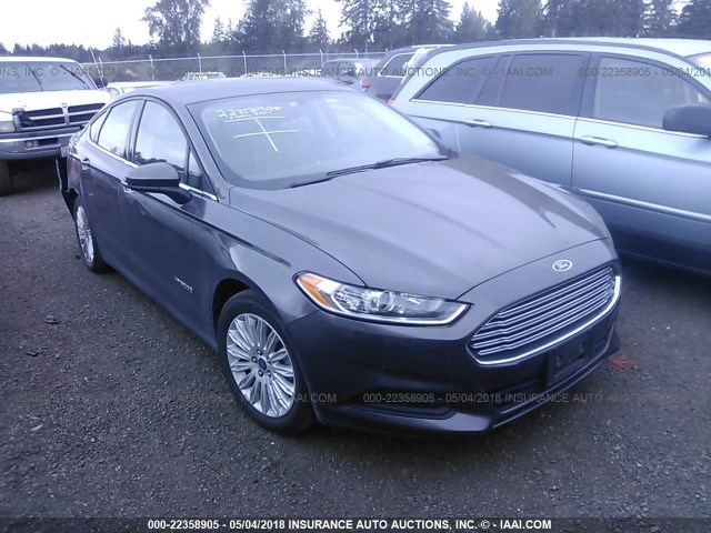 3FA6P0UU4GR177413 - 2016 FORD FUSION S HYBRID GRAY photo 1