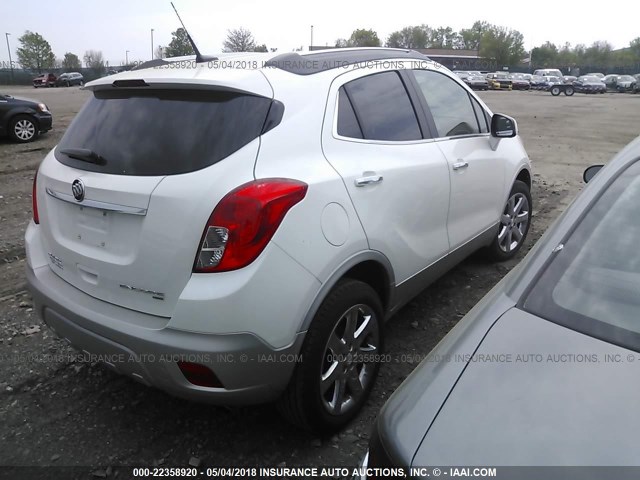 KL4CJGSB5DB095371 - 2013 BUICK ENCORE WHITE photo 4