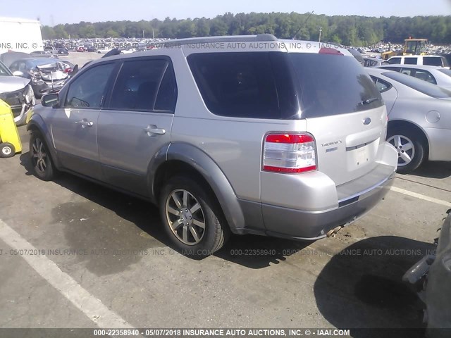 1FMDK02W88GA03689 - 2008 FORD TAURUS X SEL SILVER photo 3