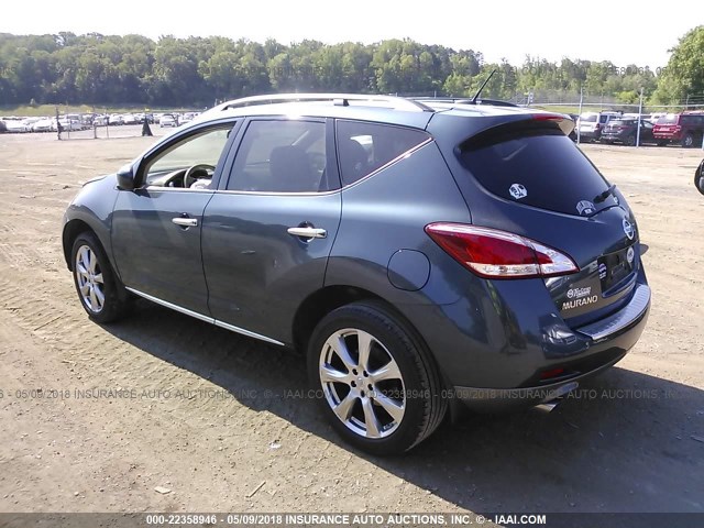 JN8AZ1MW4EW518359 - 2014 NISSAN Murano S/SL/SV/LE BLUE photo 3