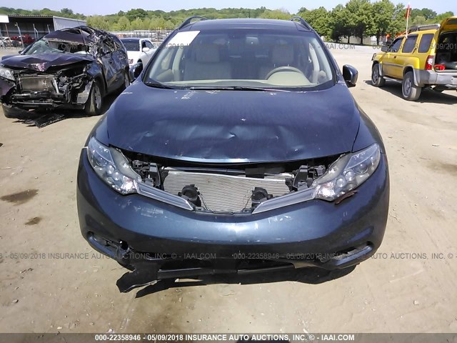 JN8AZ1MW4EW518359 - 2014 NISSAN Murano S/SL/SV/LE BLUE photo 6