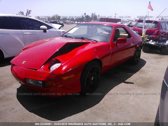 WP0JB0924HS860809 - 1987 PORSCHE 928 S RED photo 2