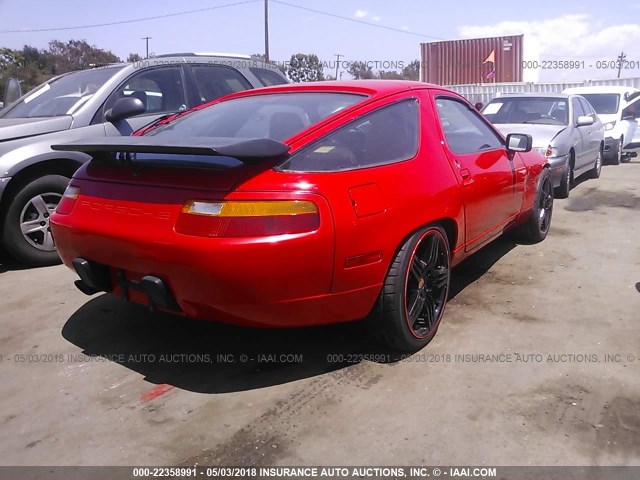 WP0JB0924HS860809 - 1987 PORSCHE 928 S RED photo 4