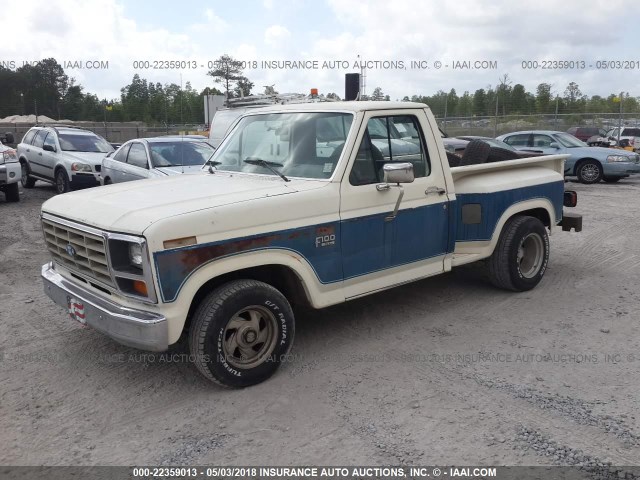 2FTCF10F2CCA90450 - 1982 FORD F100 WHITE photo 2