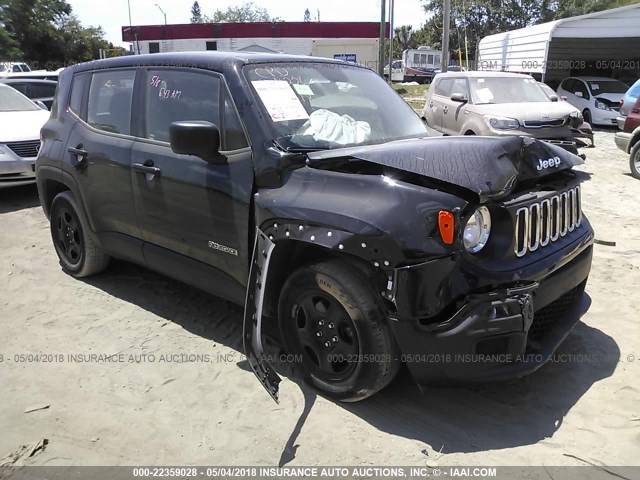 ZACCJAAT1GPD40402 - 2016 JEEP RENEGADE SPORT BLACK photo 1