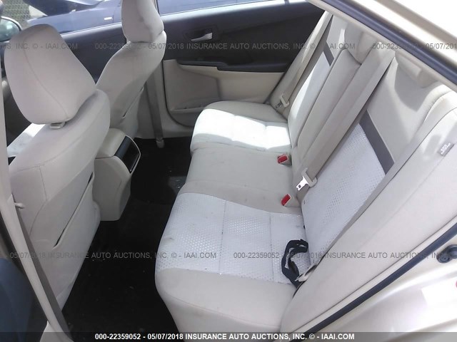 4T1BF1FK9CU159601 - 2012 TOYOTA CAMRY SE/LE/XLE GOLD photo 8