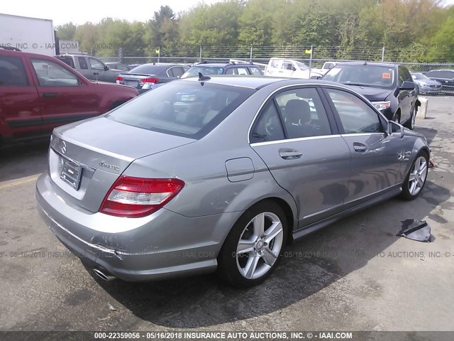 WDDGF8BB9BF645519 - 2011 MERCEDES-BENZ C 300 4MATIC GRAY photo 4