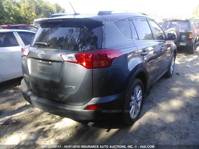 JTMYFREVXED039320 - 2014 TOYOTA RAV4 LIMITED GRAY photo 4