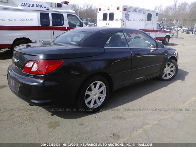 1C3LC55R08N641161 - 2008 CHRYSLER SEBRING TOURING BLACK photo 4