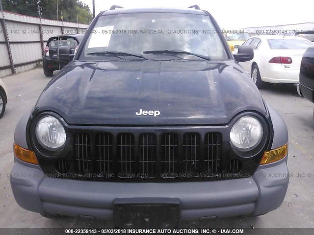 1J8GL48K75W580105 - 2005 JEEP LIBERTY SPORT 黑色 照片 6