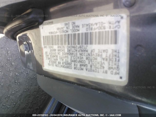 JT2BF28K0X0192368 - 1999 TOYOTA CAMRY LE/XLE GRAY photo 9
