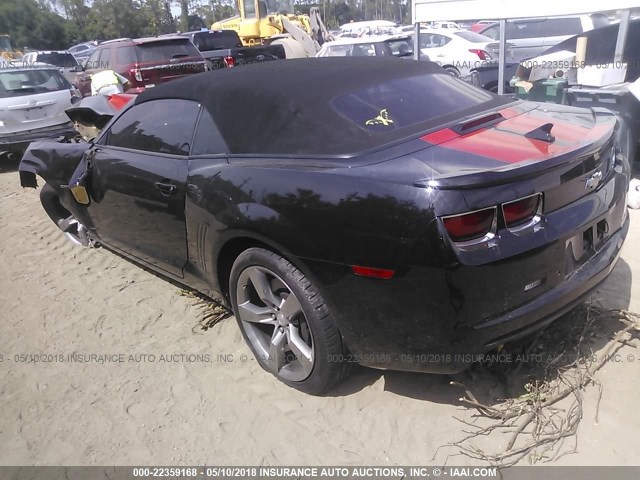 2G1FK3DJ9C9173480 - 2012 CHEVROLET CAMARO 2SS BLACK photo 3