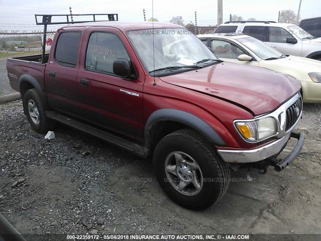 5TEHN72N53Z206201 - 2003 TOYOTA TACOMA DOUBLE CAB RED photo 1