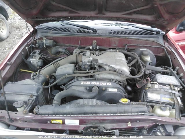 5TEHN72N53Z206201 - 2003 TOYOTA TACOMA DOUBLE CAB 红色 照片 10