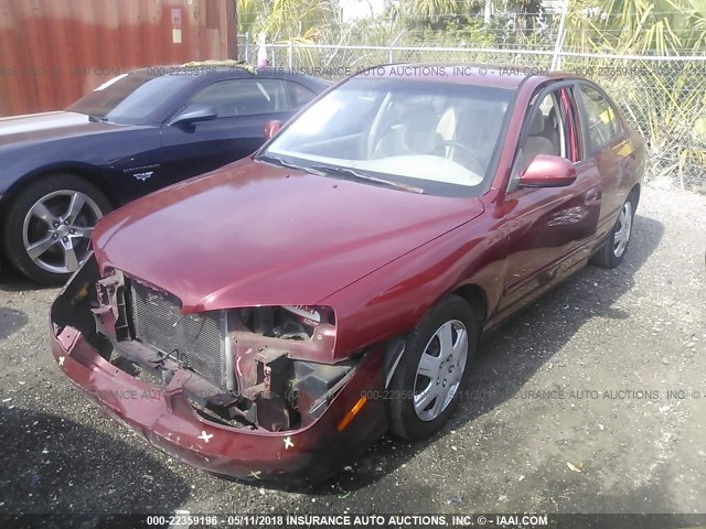 KMHDN45D63U643466 - 2003 HYUNDAI ELANTRA GLS/GT RED photo 6