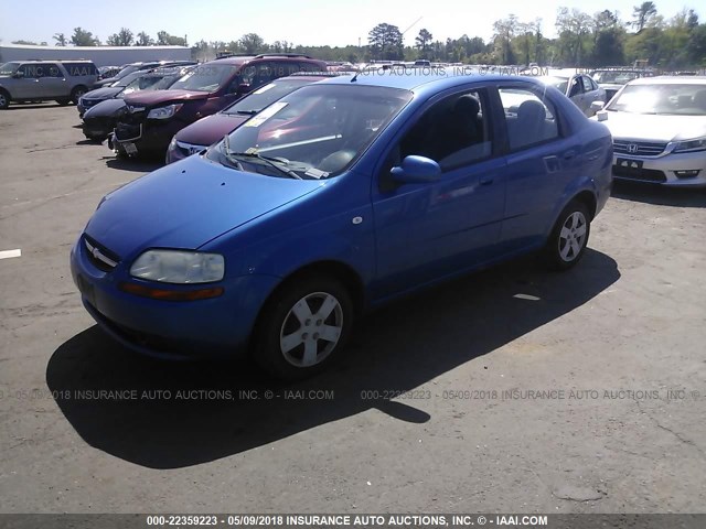 KL1TD56676B575310 - 2006 CHEVROLET AVEO LS BLUE photo 2
