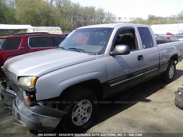 1GCEK19T54Z346551 - 2004 CHEVROLET SILVERADO K1500 SILVER photo 2