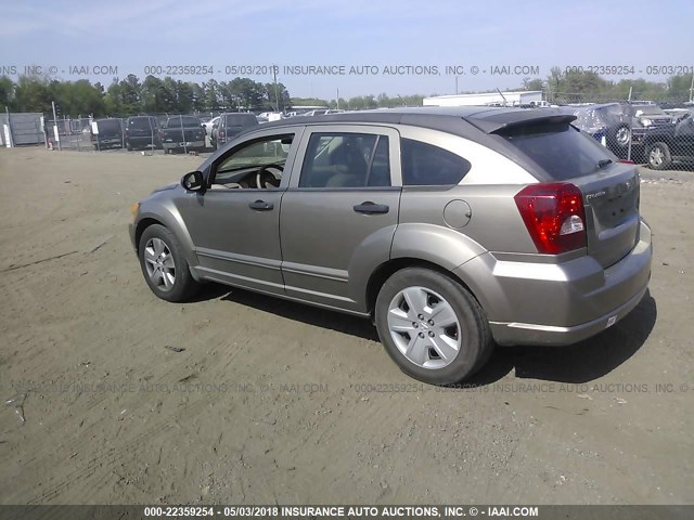 1B3HB48B77D403553 - 2007 DODGE CALIBER SXT BROWN photo 3