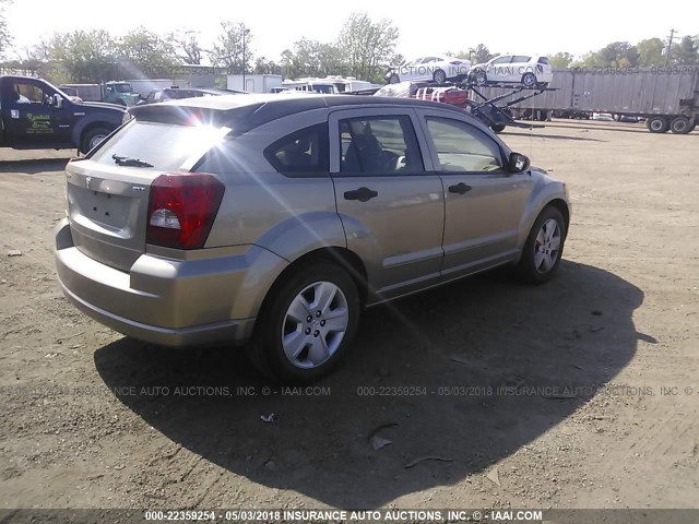 1B3HB48B77D403553 - 2007 DODGE CALIBER SXT BROWN photo 4