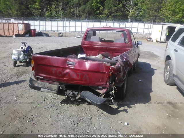 4TARN81A2RZ232893 - 1994 TOYOTA PICKUP 1/2 TON SHORT WHEELBASE STB RED photo 6