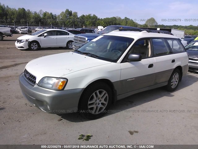 4S3BH675447606954 - 2004 SUBARU LEGACY OUTBACK AWP WHITE photo 2