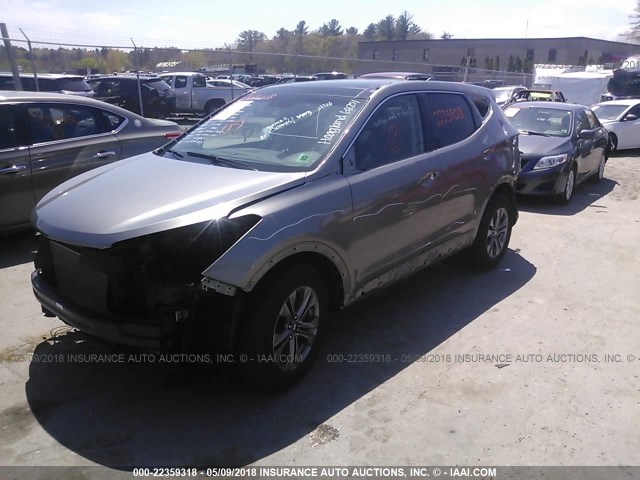 5XYZUDLB5GG330673 - 2016 HYUNDAI SANTA FE SPORT  GRAY photo 2