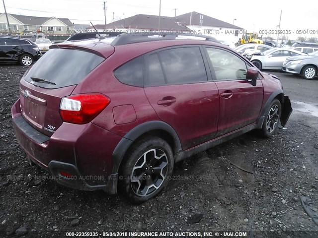 JF2GPAGCXE8336233 - 2014 SUBARU XV CROSSTREK 2.0 LIMITED RED photo 4