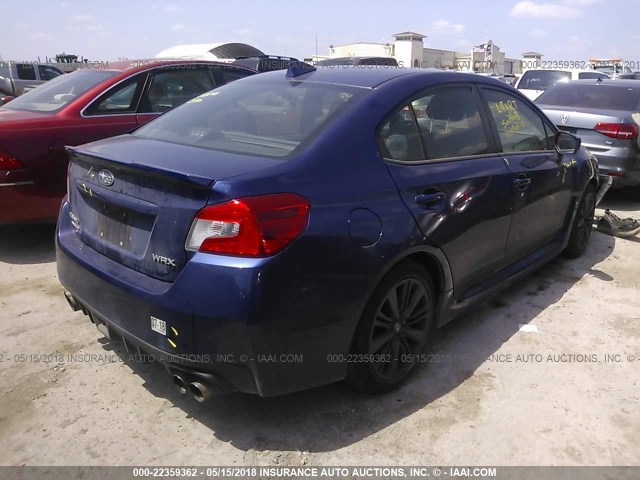 JF1VA1B63H9808043 - 2017 SUBARU WRX BLUE photo 4