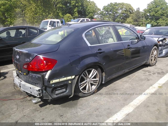 JN1DV6AP0BM603093 - 2011 INFINITI G25 JOURNEY GRAY photo 4