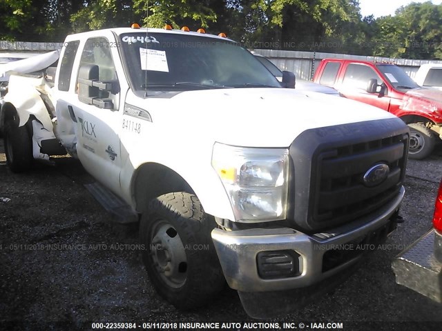 1FT8X3DT2EEB41148 - 2014 FORD F350 SUPER DUTY WHITE photo 1