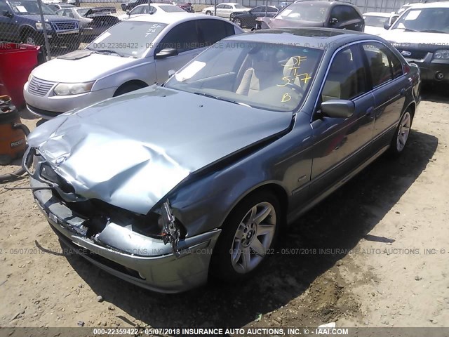 WBADT43473G026800 - 2003 BMW 525 I AUTOMATIC TEAL photo 2