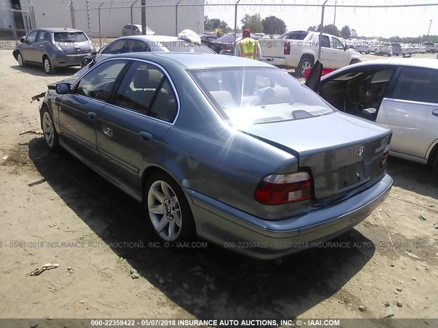 WBADT43473G026800 - 2003 BMW 525 I AUTOMATIC TEAL photo 3
