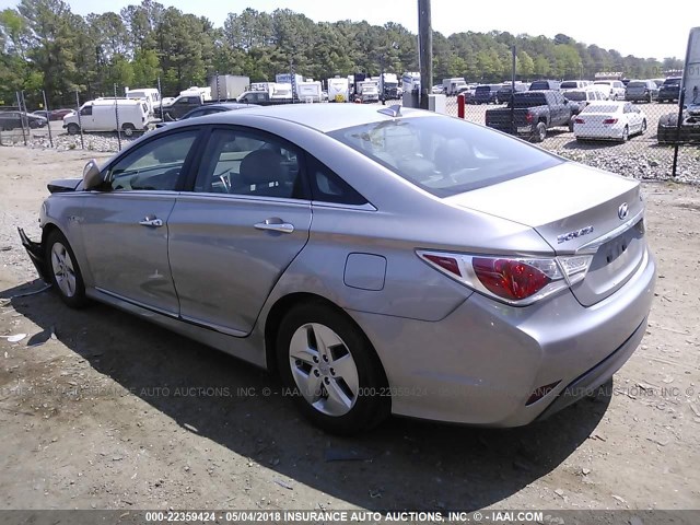 KMHEC4A46CA060140 - 2012 HYUNDAI SONATA HYBRID SILVER photo 3