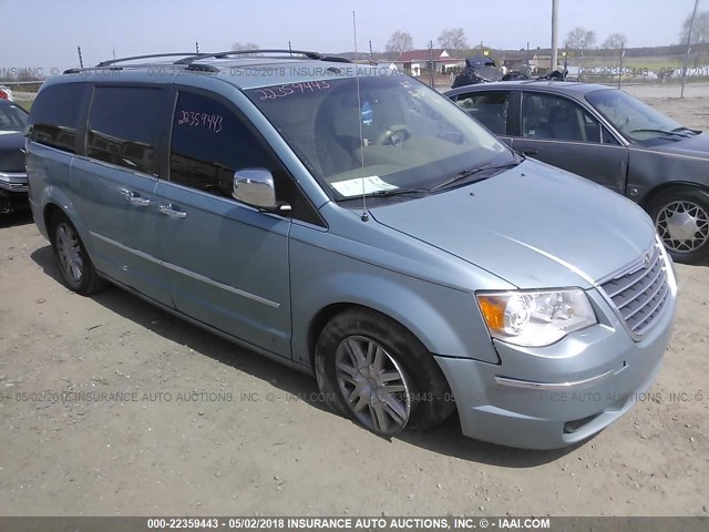 2A8HR64X78R689838 - 2008 CHRYSLER TOWN & COUNTRY LIMITED Light Blue photo 1