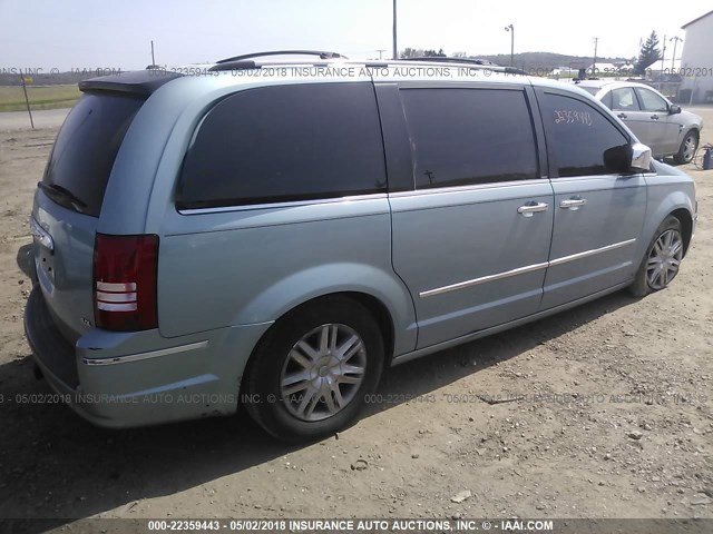 2A8HR64X78R689838 - 2008 CHRYSLER TOWN & COUNTRY LIMITED Light Blue photo 4