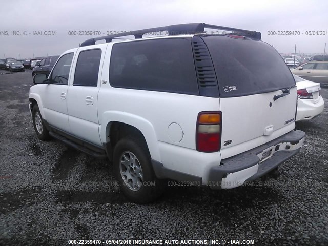 3GNFK16Z53G116415 - 2003 CHEVROLET SUBURBAN K1500 WHITE photo 3