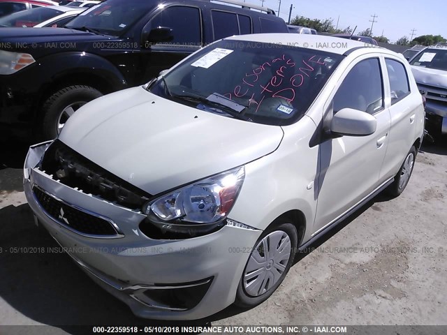 ML32A3HJ6HH002226 - 2017 MITSUBISHI MIRAGE ES WHITE photo 2