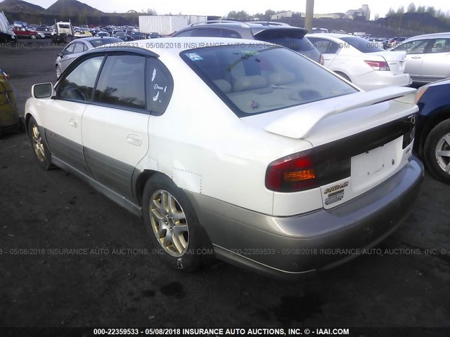 4S3BE686717204020 - 2001 SUBARU LEGACY OUTBACK LIMITED WHITE photo 3
