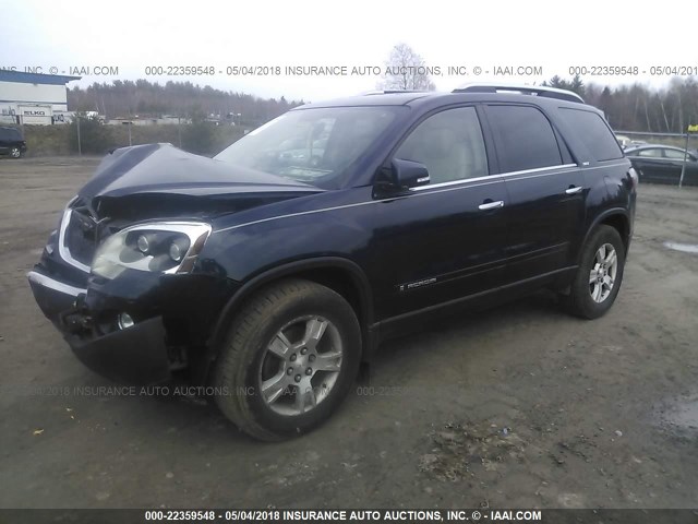 1GKEV23737J130178 - 2007 GMC ACADIA SLT-1 BLUE photo 2