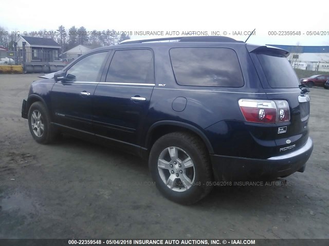 1GKEV23737J130178 - 2007 GMC ACADIA SLT-1 BLUE photo 3