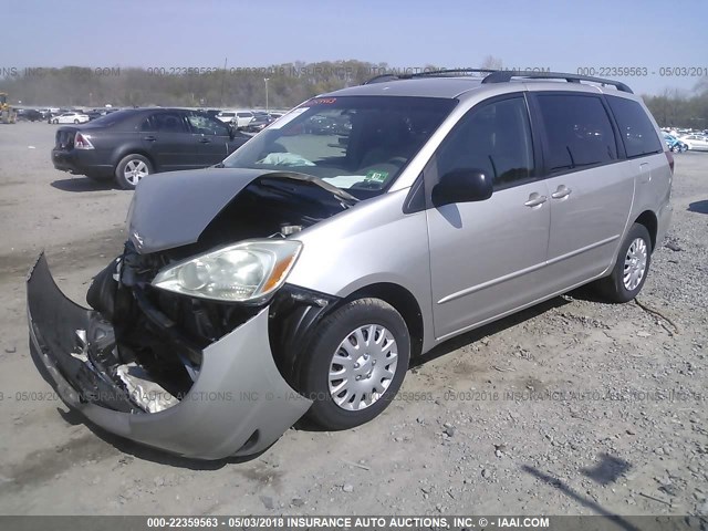 5TDZA23C34S072500 - 2004 TOYOTA SIENNA CE/LE SILVER photo 2