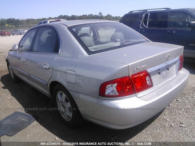 KNAGD126745364965 - 2004 KIA OPTIMA LX/EX SILVER photo 3