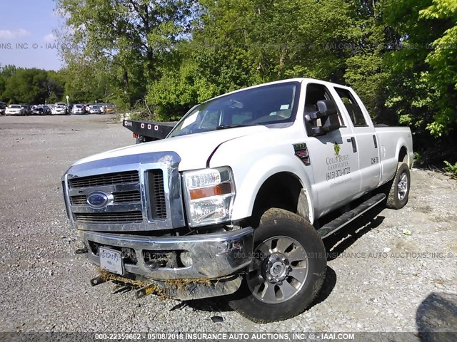 1FTWW31R68EC38201 - 2008 FORD F350 SRW SUPER DUTY WHITE photo 2