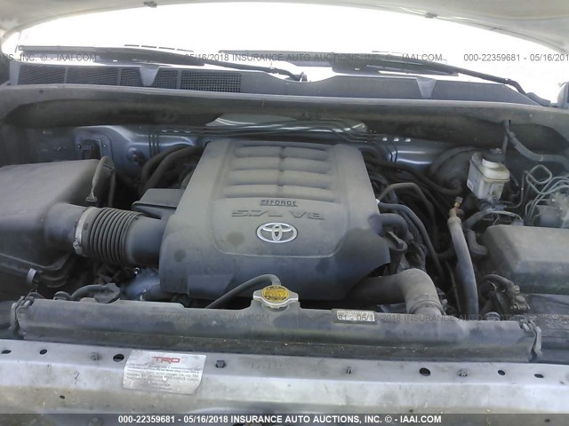 5TFHW5F17CX237174 - 2012 TOYOTA TUNDRA CREWMAX LIMITED SILVER photo 10