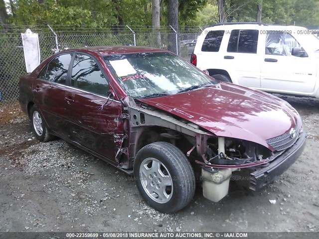 4T1BE32K02U018175 - 2002 TOYOTA CAMRY LE/XLE/SE ბურგუნდია ფოტო 1