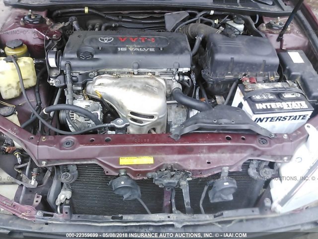 4T1BE32K02U018175 - 2002 TOYOTA CAMRY LE/XLE/SE ბურგუნდია ფოტო 10